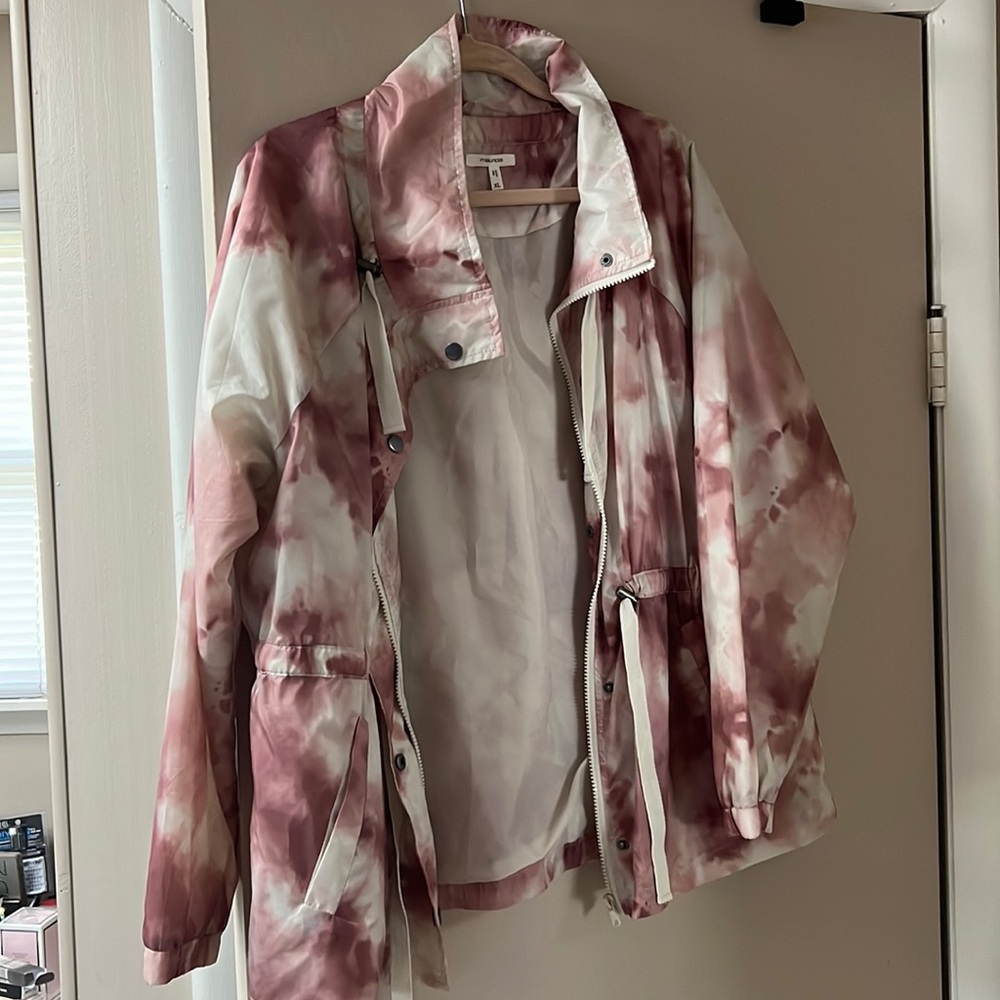 Watercolor/tie dye wind breaker
